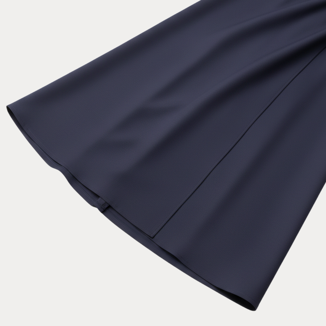 Vestido Mujer | Manga Ancha con Cinturón y Largo Midi