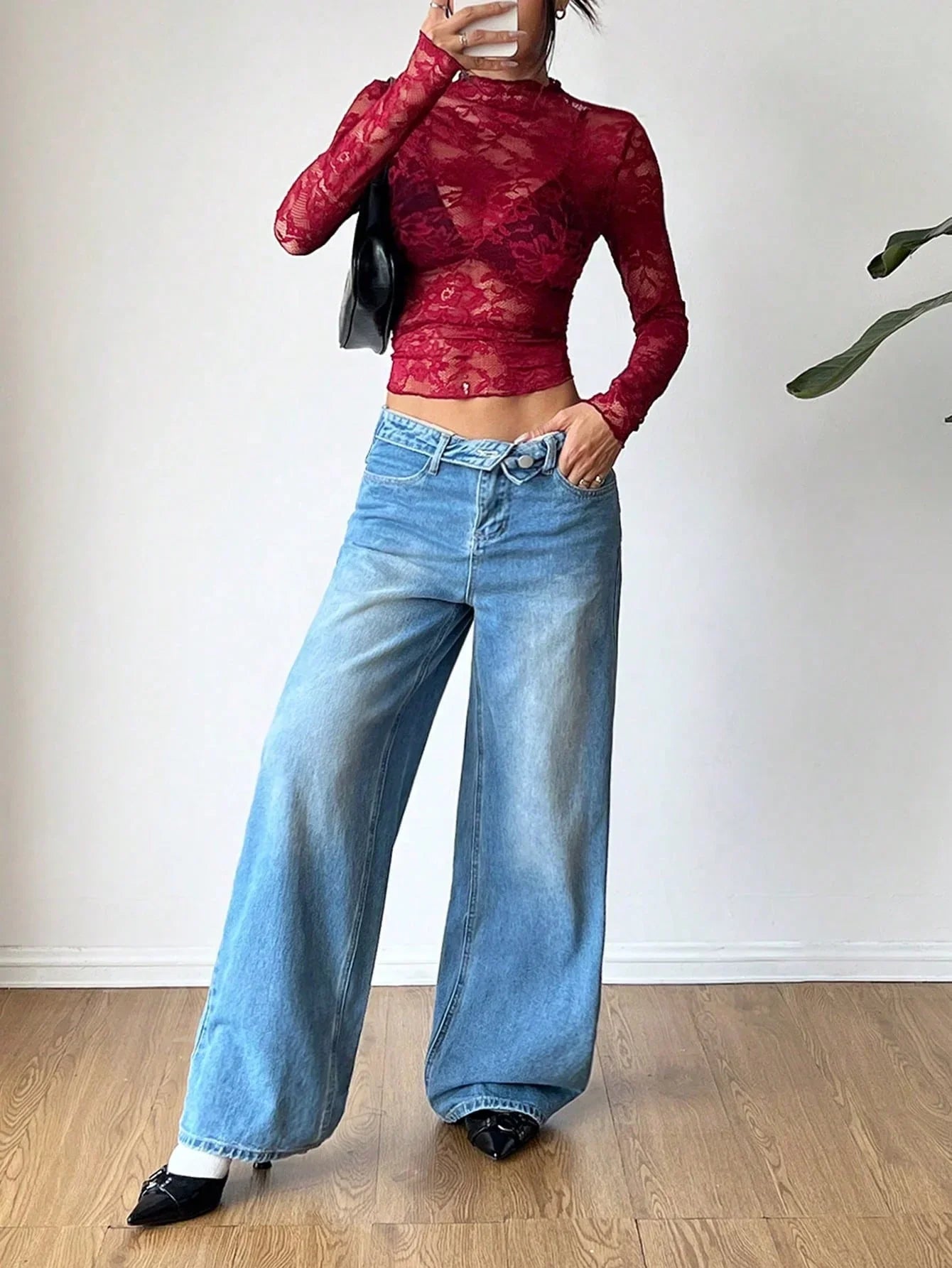 Blusa mujer | cuello alto y estructura ajustada