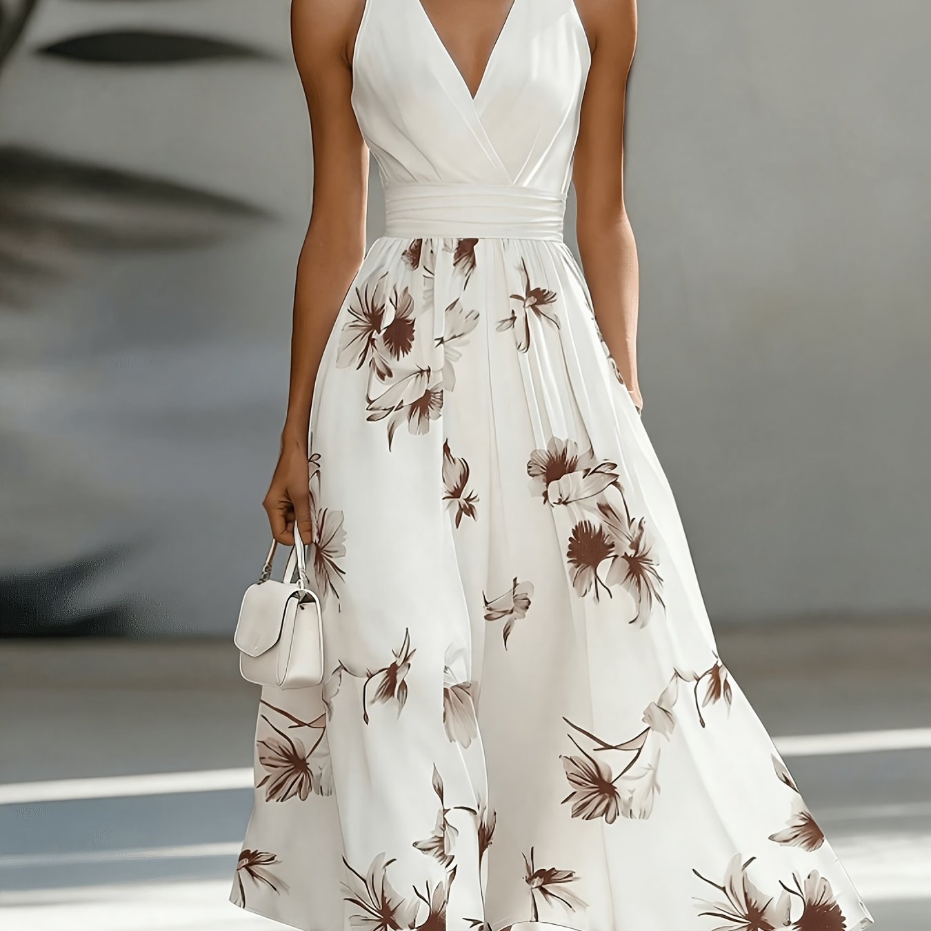 Vestido Mujer Maxi | Escote Trasero Abierto con Falda Acampanada