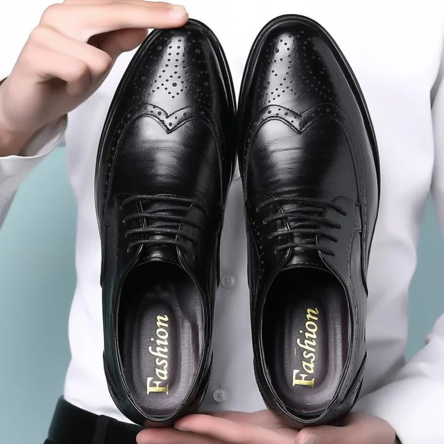 Zapatos hombre derby | diseño liso con cordones y puntera estilizada