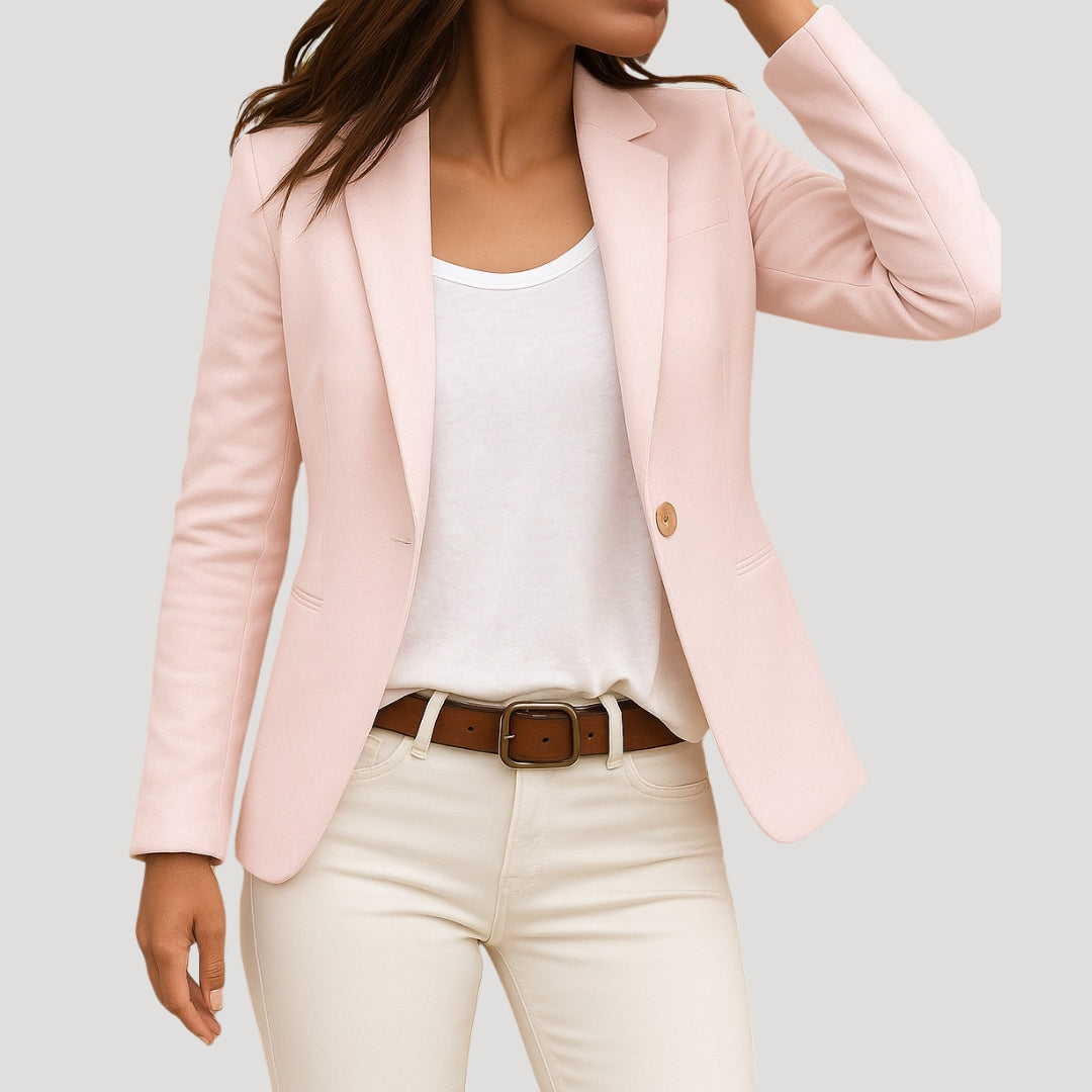 Blazer Mujer | corte ajustado con solapas y cierre frontal