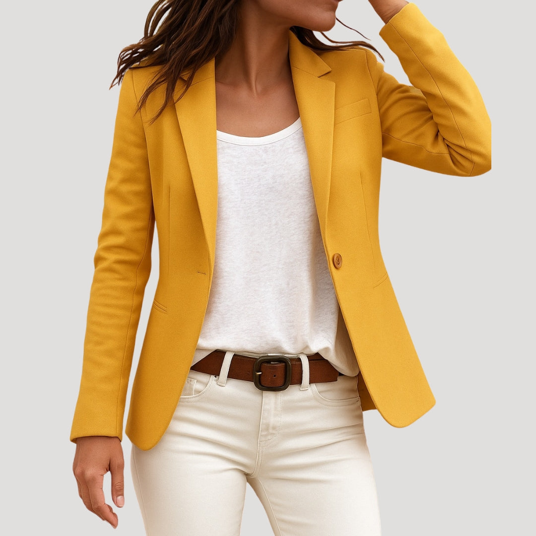 Blazer Mujer | corte ajustado con solapas y cierre frontal