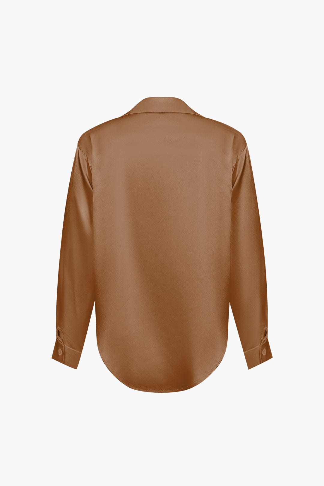 Blusa mujer con cuello y nudo frontal | manga larga y cierre delantero