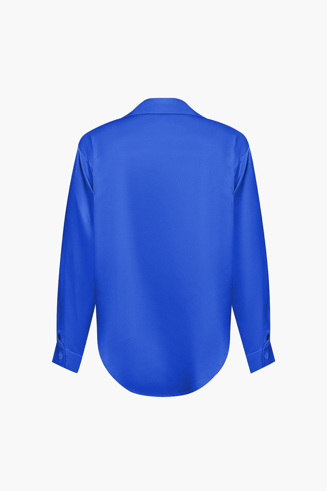 Blusa mujer con cuello y nudo frontal | manga larga y cierre delantero
