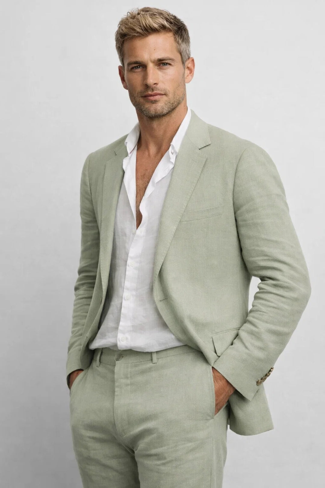 Conjunto Hombre | Diseño de Dos Piezas con Cuello Redondo