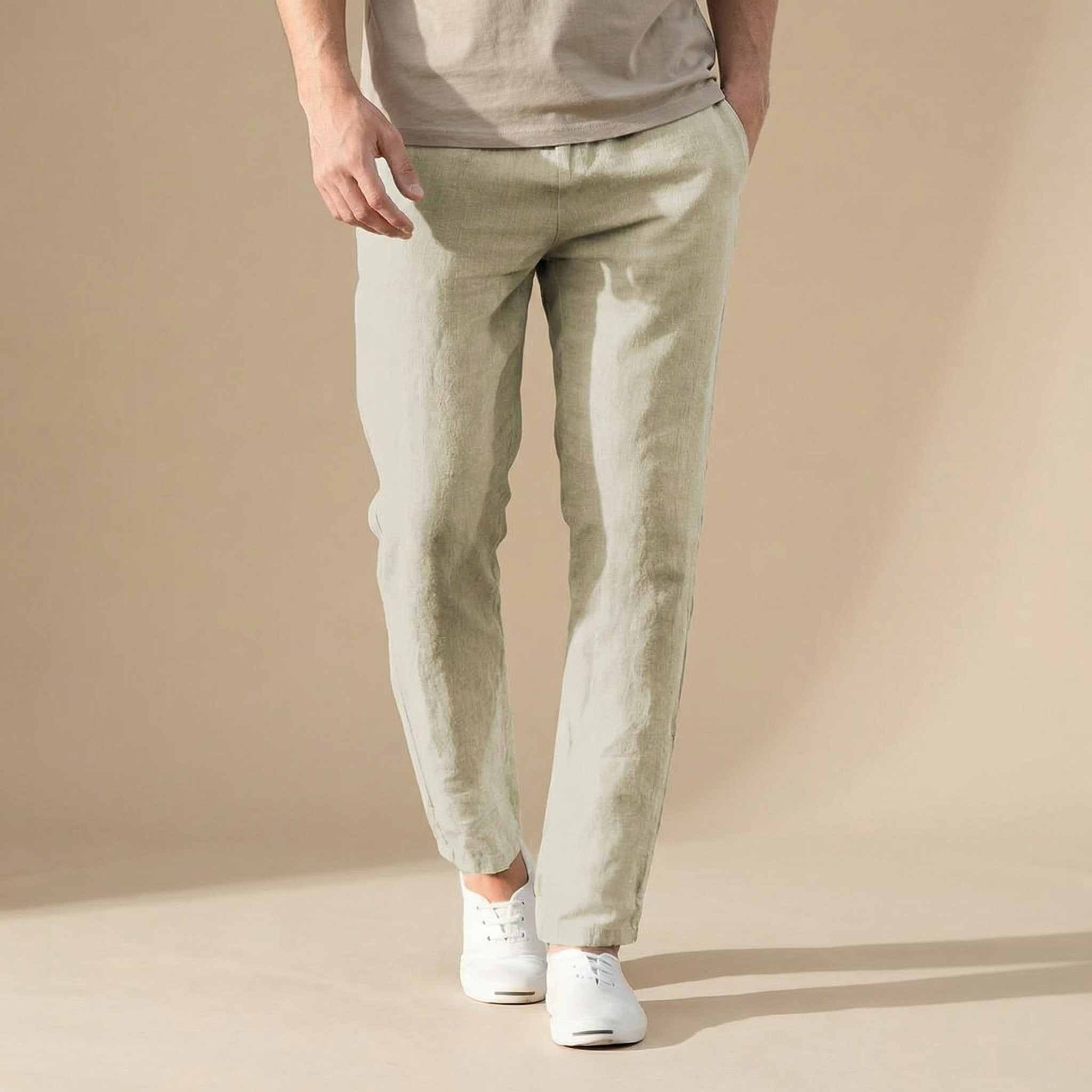 Pantalón Hombre Regular Fit | Corte Recto con Cintura Elástica