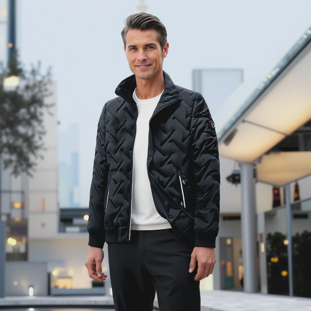 Chaqueta Hombre | estructura acolchada con cremallera frontal
