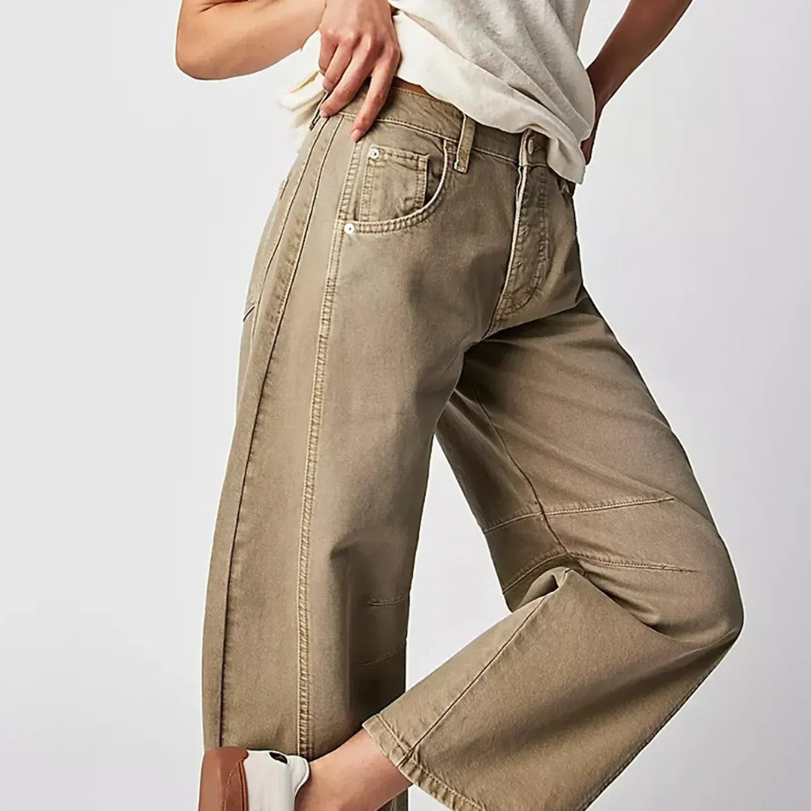 Jeans Mujer | Corte Baggy con Cintura Alta y Pierna Ancha