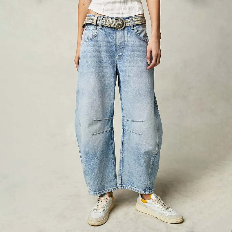 Jeans Mujer | Corte Baggy con Cintura Alta y Pierna Ancha