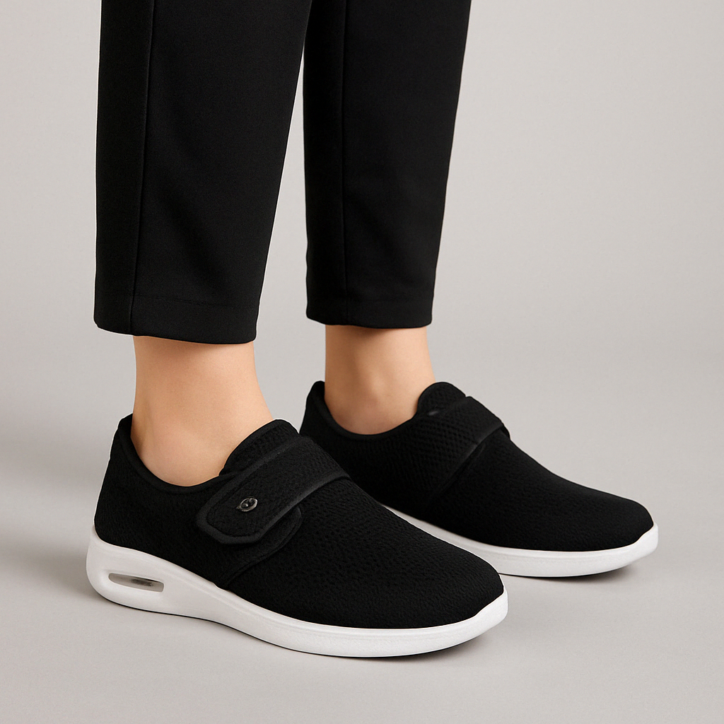 Zapatos mujer | cierre velcro y diseño slip-on ancho