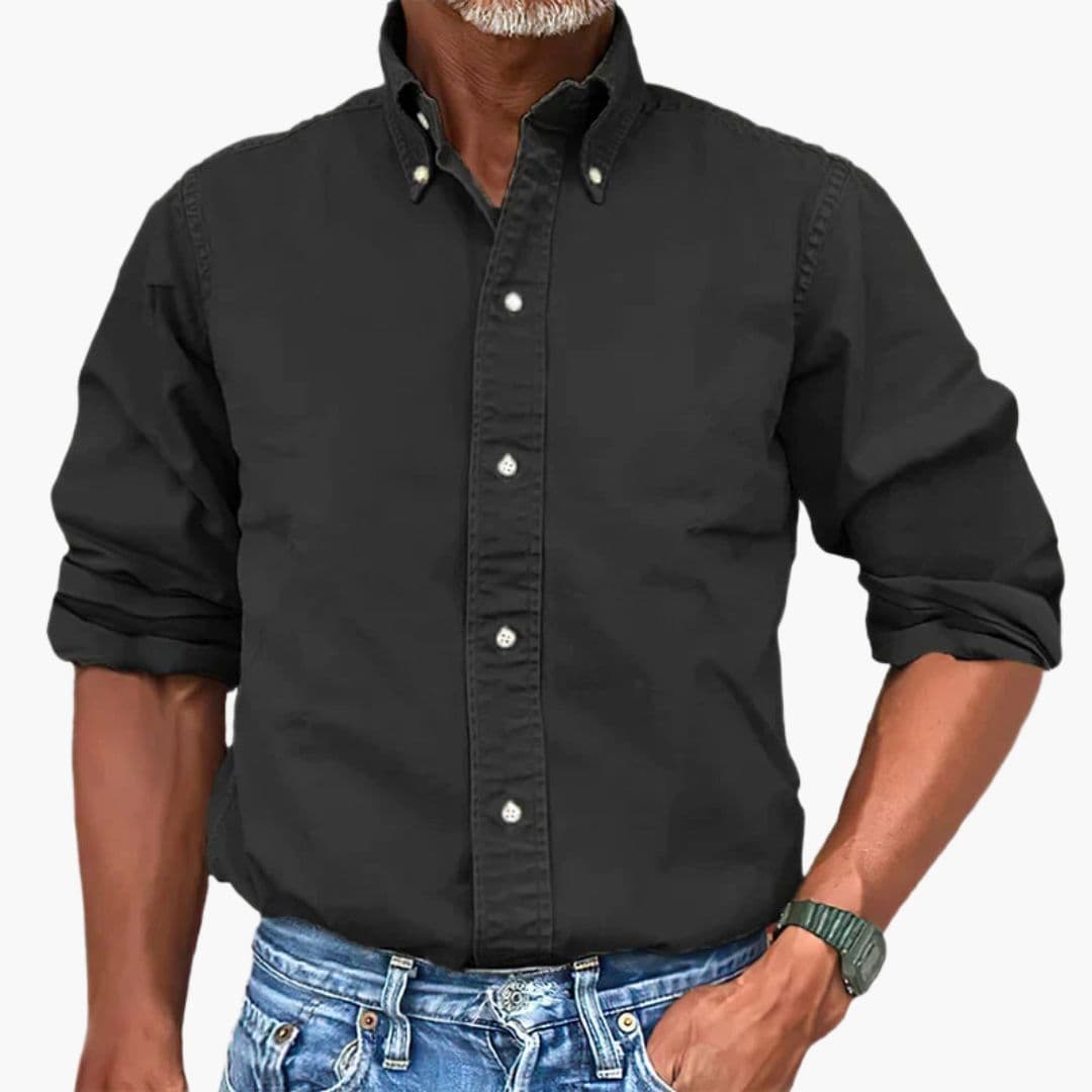 Camisa hombre | diseño manga larga con cierre frontal