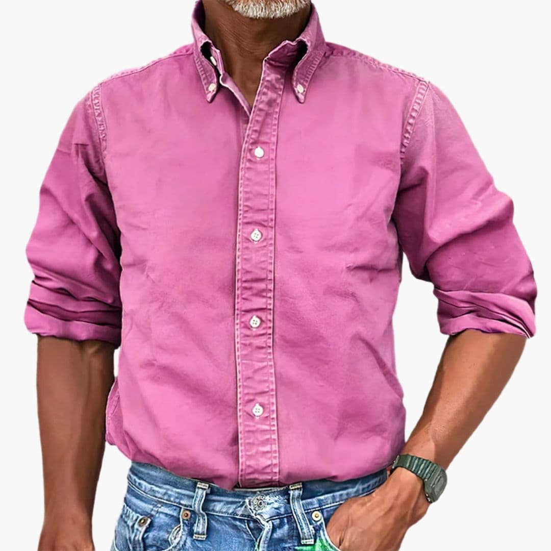 Camisa hombre | diseño manga larga con cierre frontal