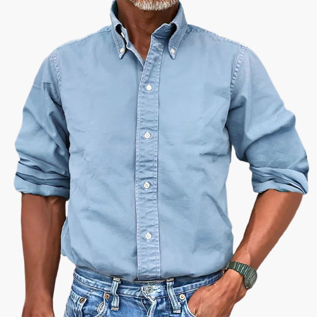 Camisa hombre | diseño manga larga con cierre frontal