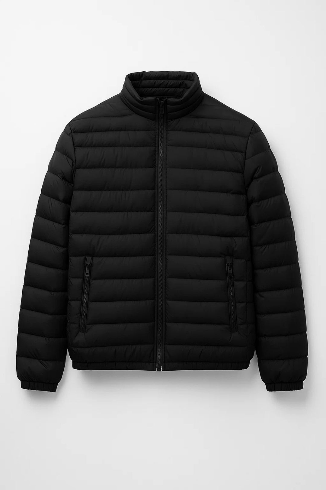 Chaqueta hombre | acolchada con cremallera y cuello alto