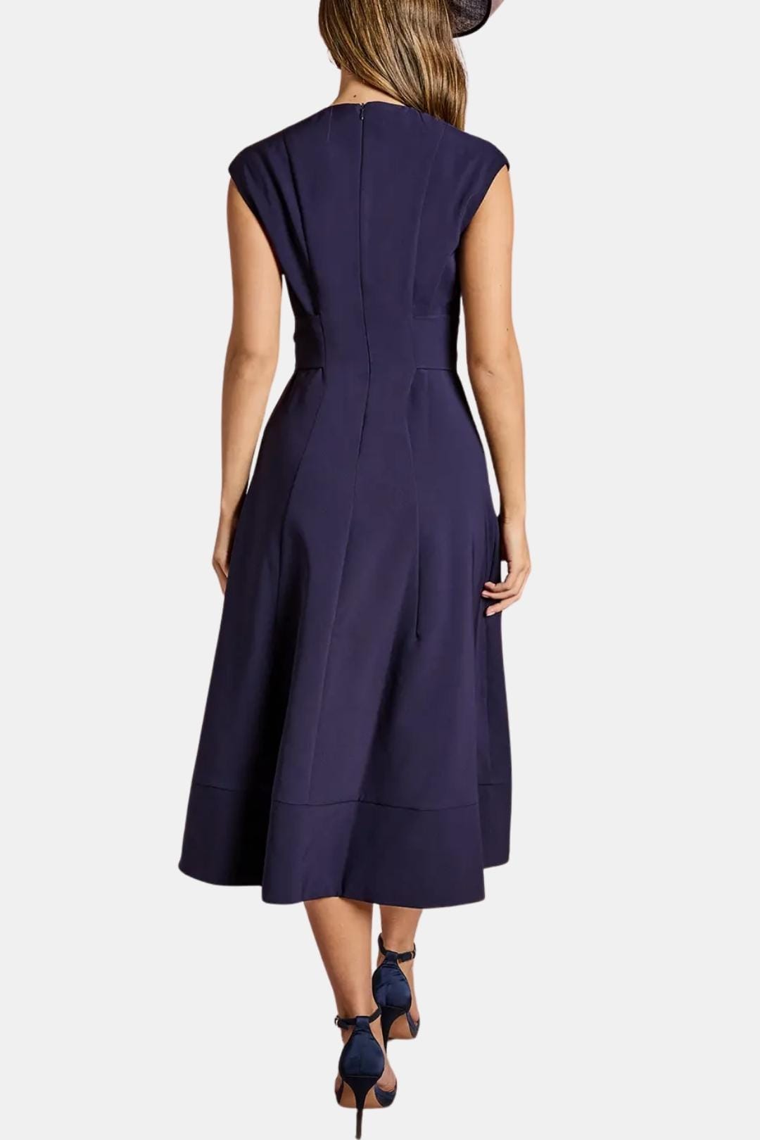 Vestido Mujer Midi | Escote en V con cinturón ajustable en cintura
