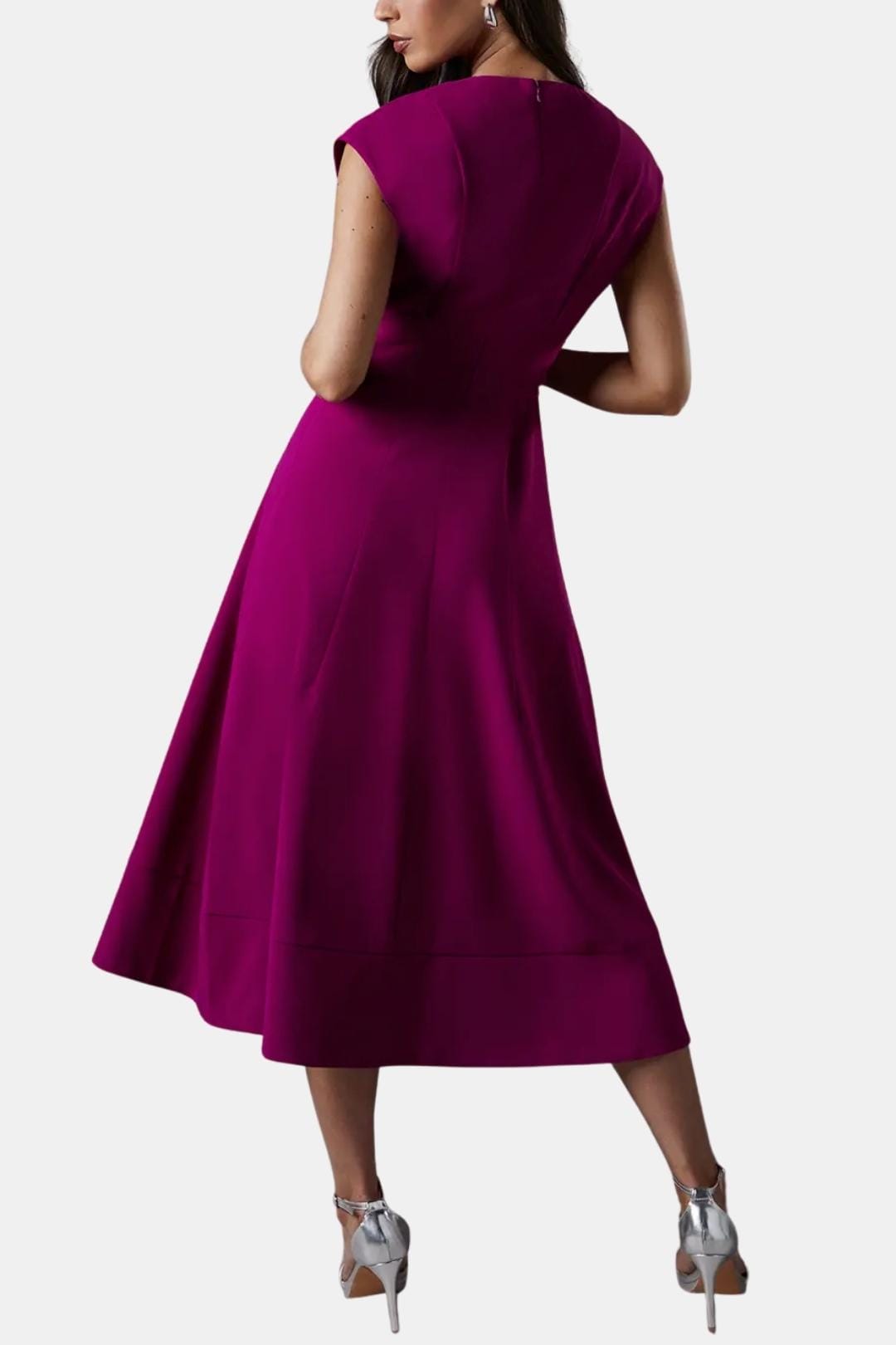 Vestido Mujer Midi | Escote en V con cinturón ajustable en cintura