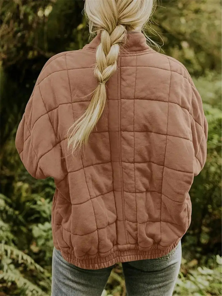 Chaqueta mujer | acolchada con cremallera y bolsillos