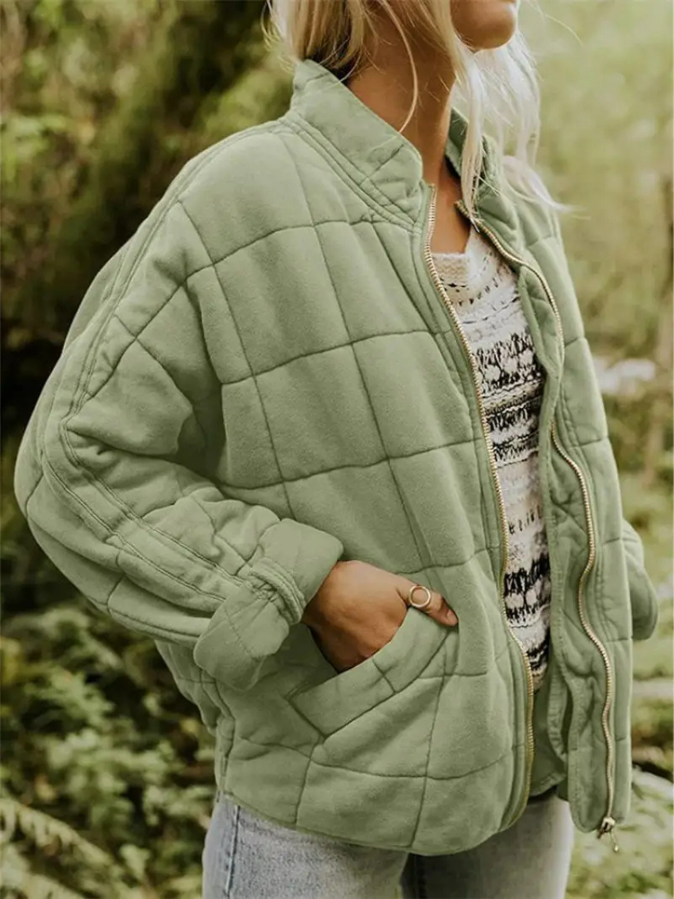 Chaqueta mujer | acolchada con cremallera y bolsillos