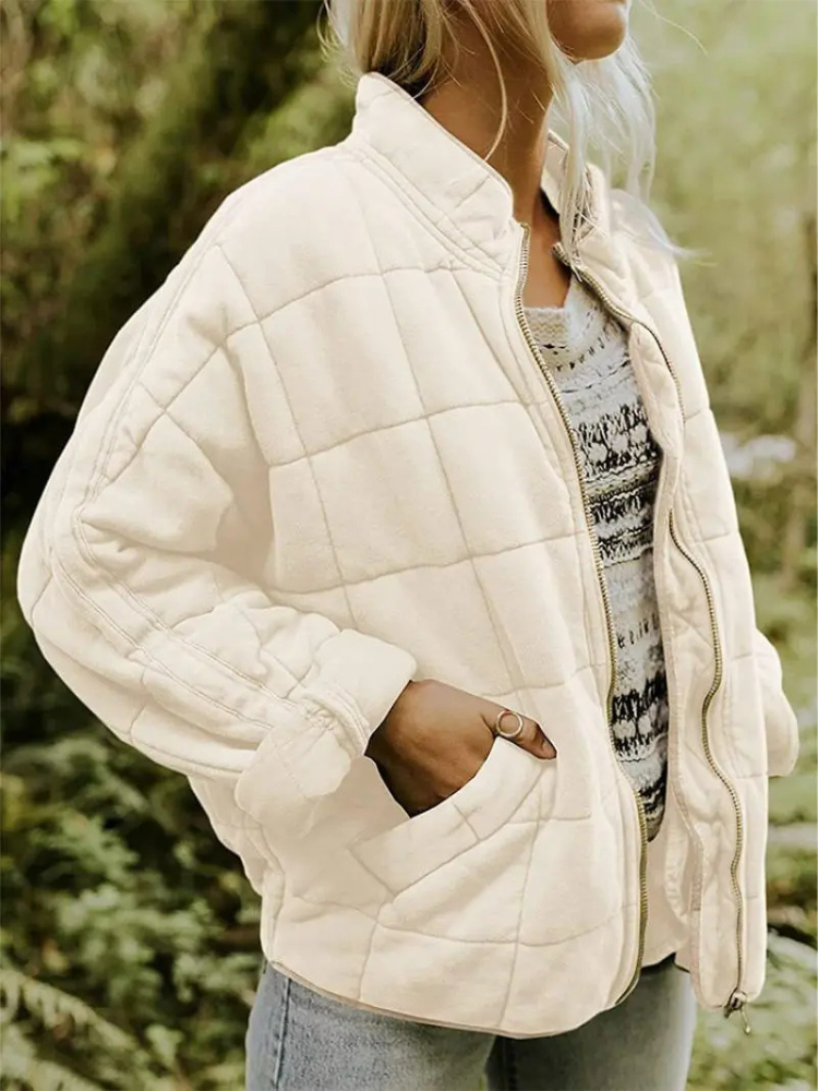 Chaqueta mujer | acolchada con cremallera y bolsillos
