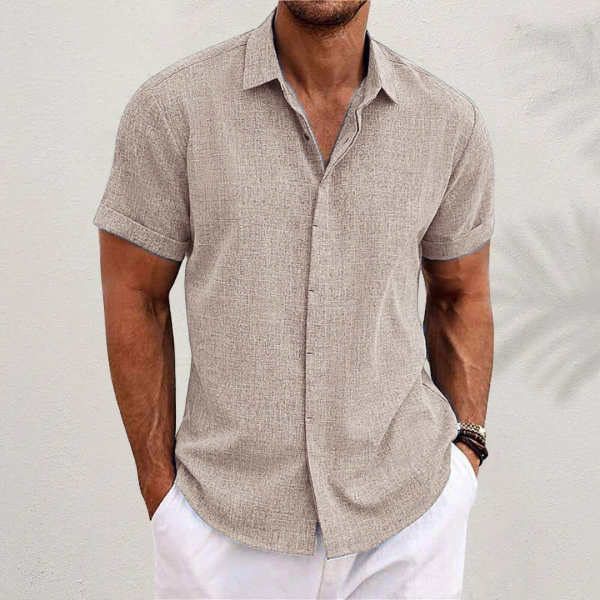 Camisa hombre | diseño manga corta con cierre frontal