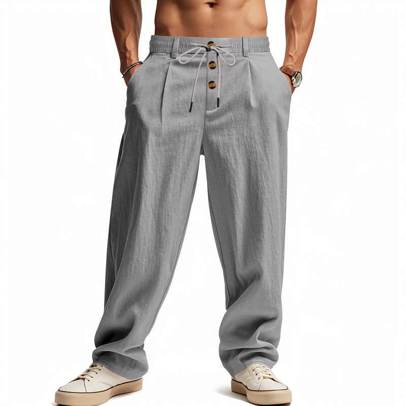 Pantalón Hombre | Corte Relajado con Cintura Elástica y Cordón