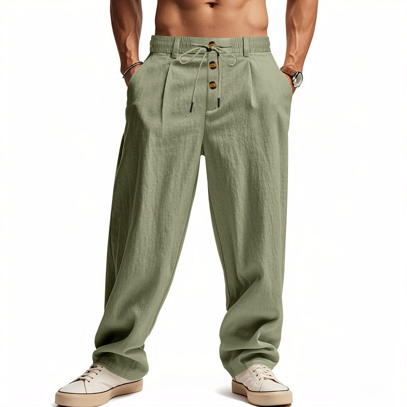 Pantalón Hombre | Corte Relajado con Cintura Elástica y Cordón