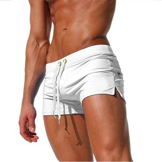 Bañador hombre | corte corto con cordón ajustable y abertura lateral