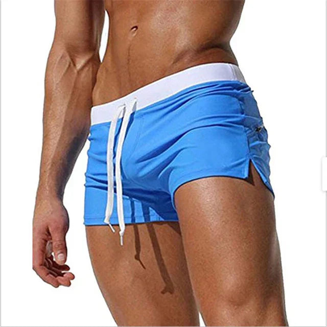 Bañador hombre | corte corto con cordón ajustable y abertura lateral