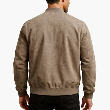 Chaqueta bomber hombre | cremallera frontal y cuello alto