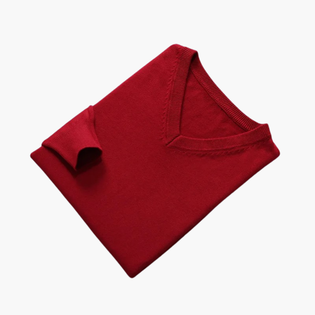 Jersey hombre | diseño cuello en V y manga larga