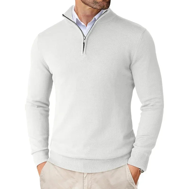 Suéter hombre | media cremallera con cuello alto