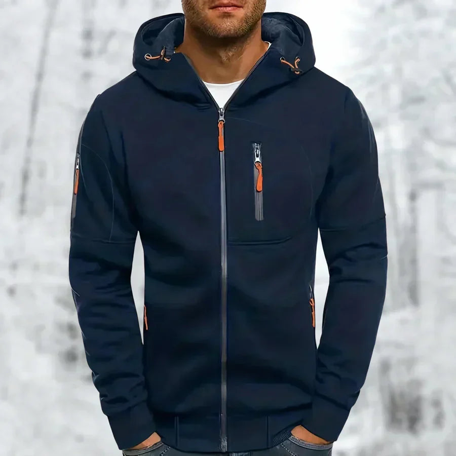 Sudadera hombre | capucha con cremallera completa y bolsillos