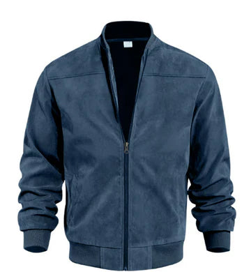 Chaqueta bomber hombre | cremallera frontal y cuello alto