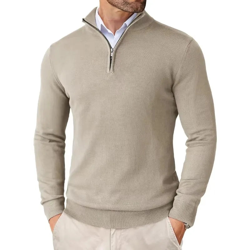 Suéter hombre | media cremallera con cuello alto