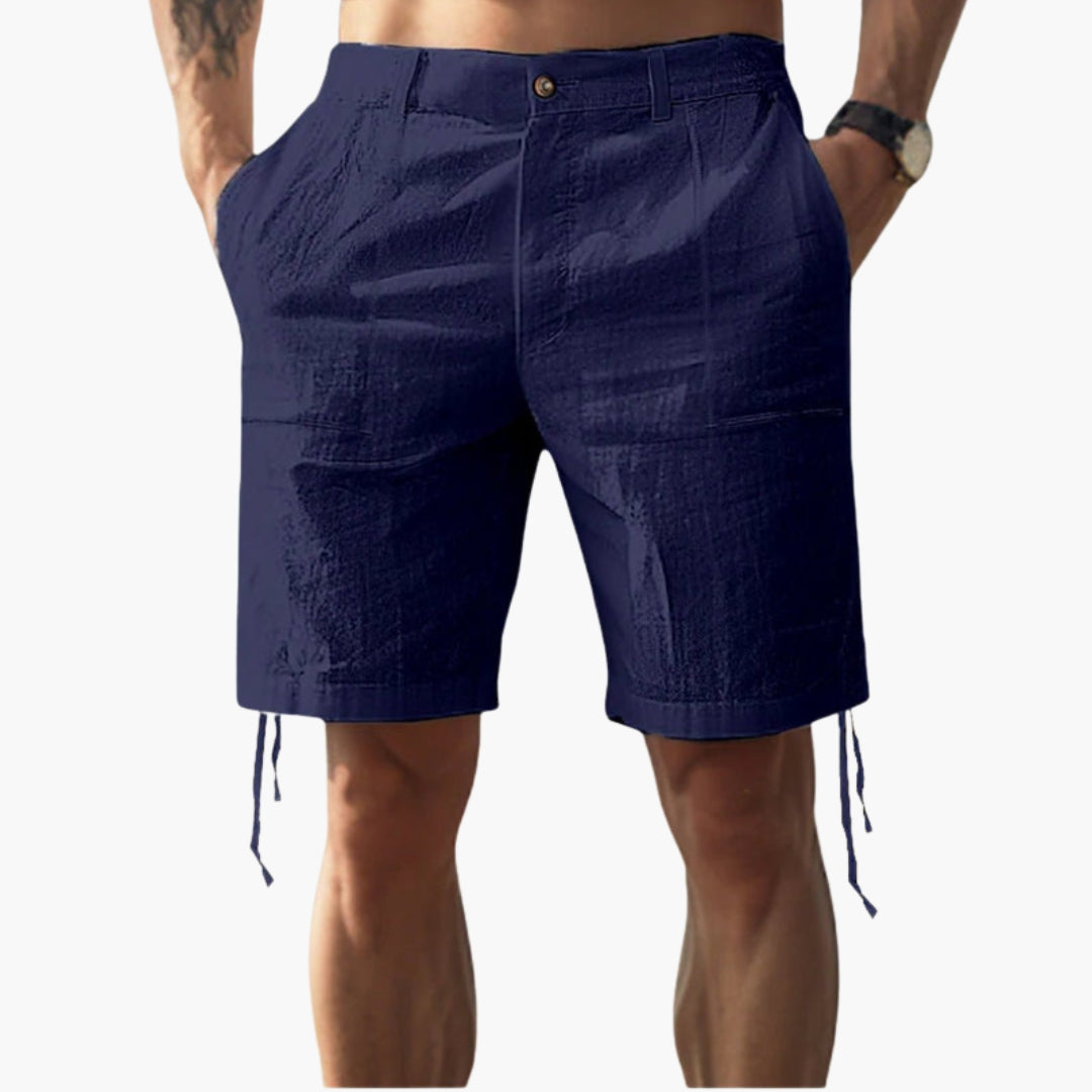 Pantalón corto hombre | bolsillos laterales con cierre frontal