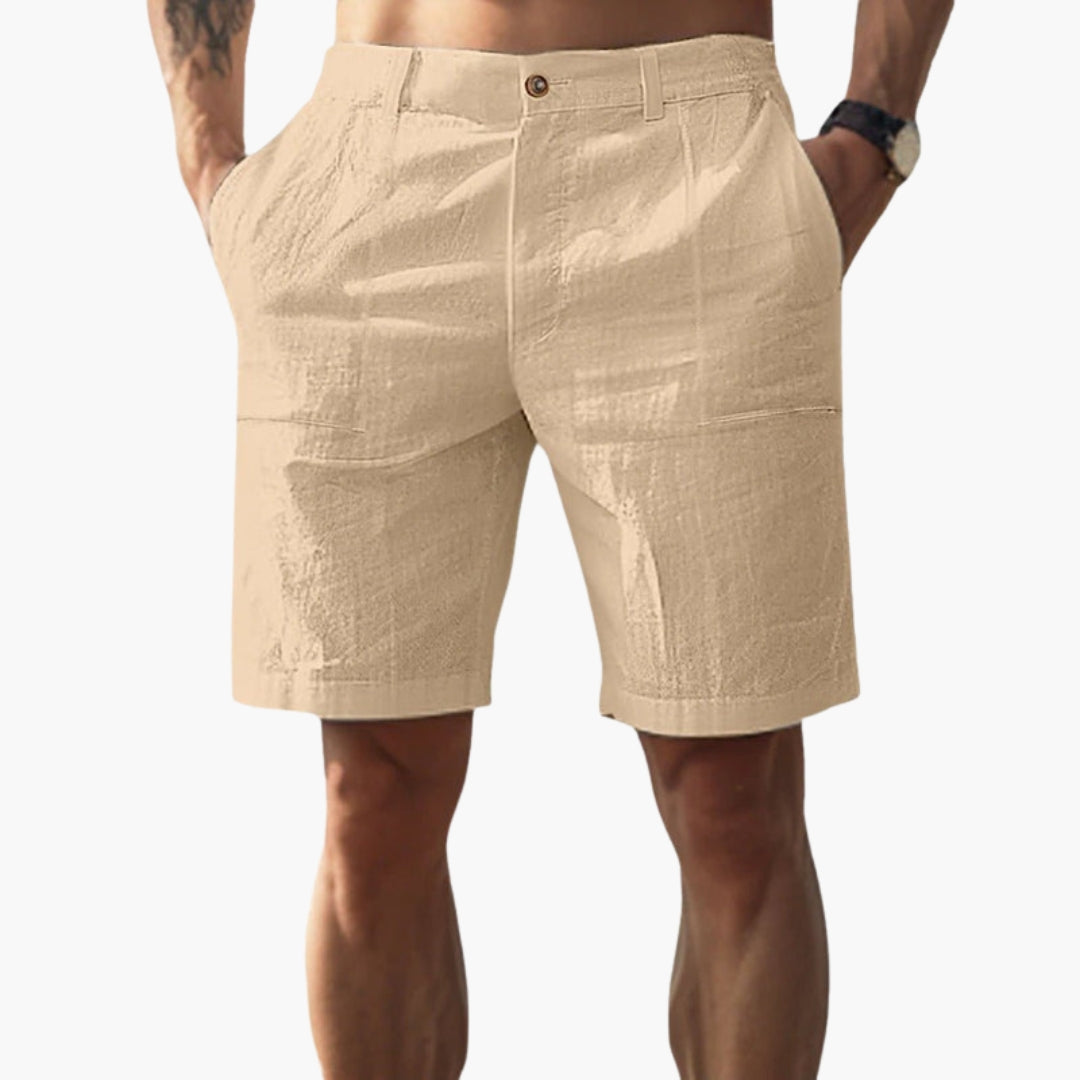 Pantalón corto hombre | bolsillos laterales con cierre frontal
