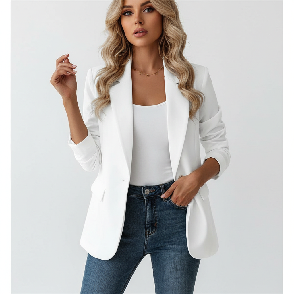 Blazer Mujer | Corte Entallado con Cierre de Botón Frontal