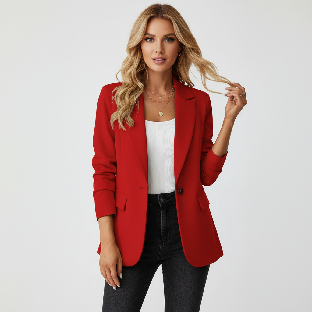 Blazer Mujer | Corte Entallado con Cierre de Botón Frontal
