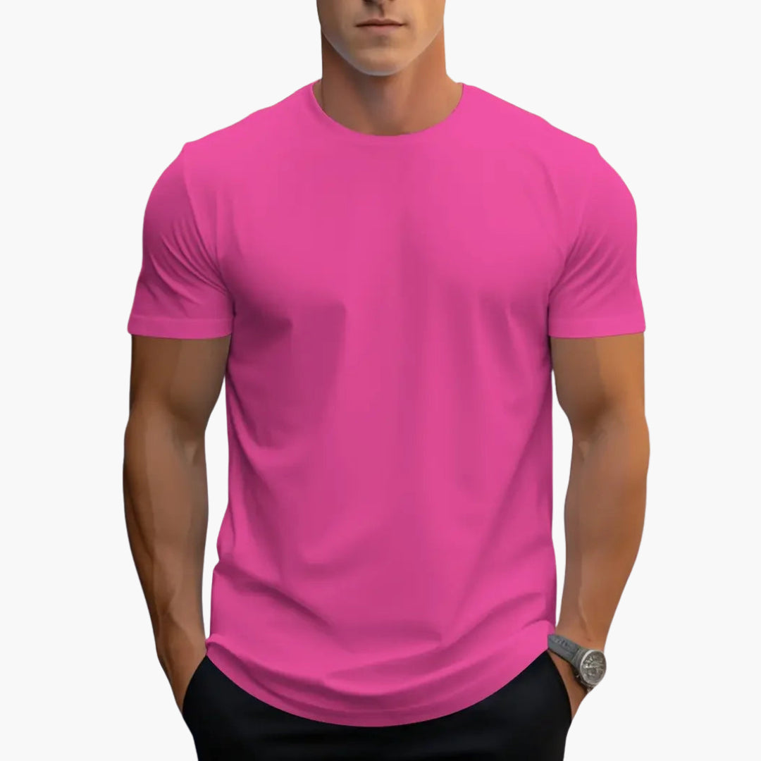 Camiseta hombre | cuello redondo con manga corta y corte recto