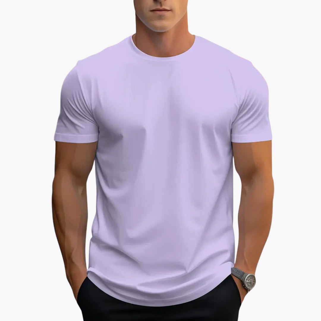Camiseta hombre | cuello redondo con manga corta y corte recto