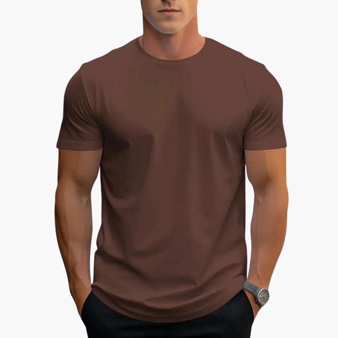 Camiseta hombre | cuello redondo con manga corta y corte recto