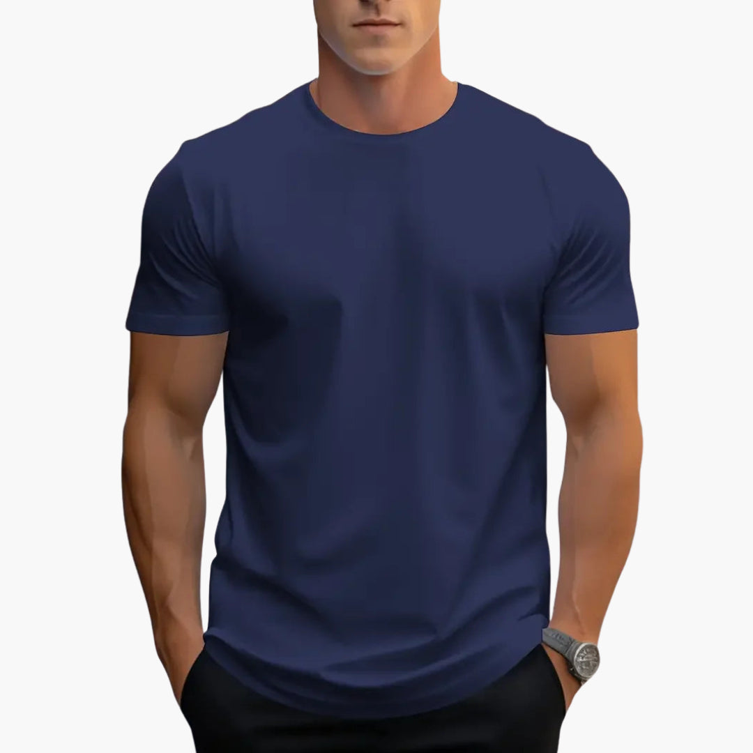 Camiseta hombre | cuello redondo con manga corta y corte recto