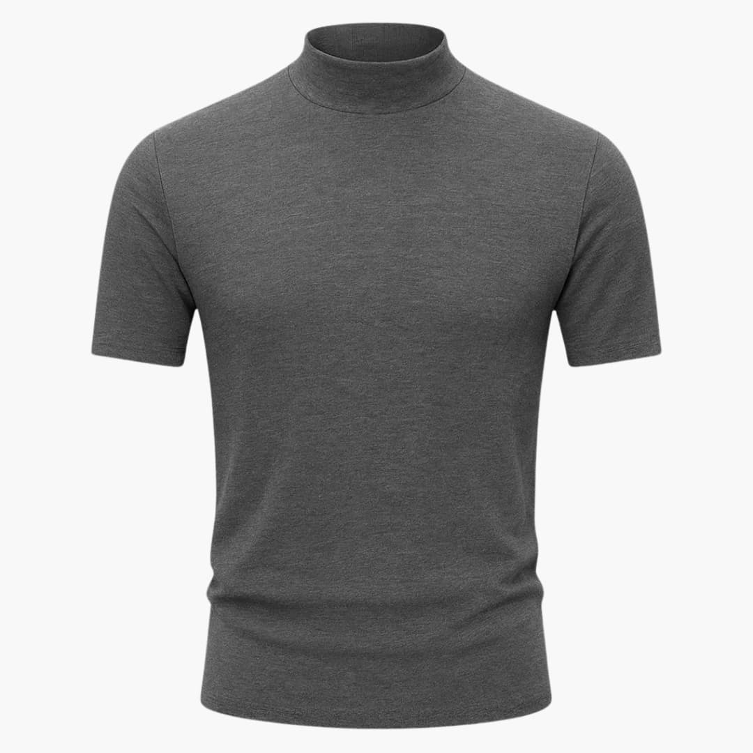 Camiseta hombre | corte ajustado con cuello elevado