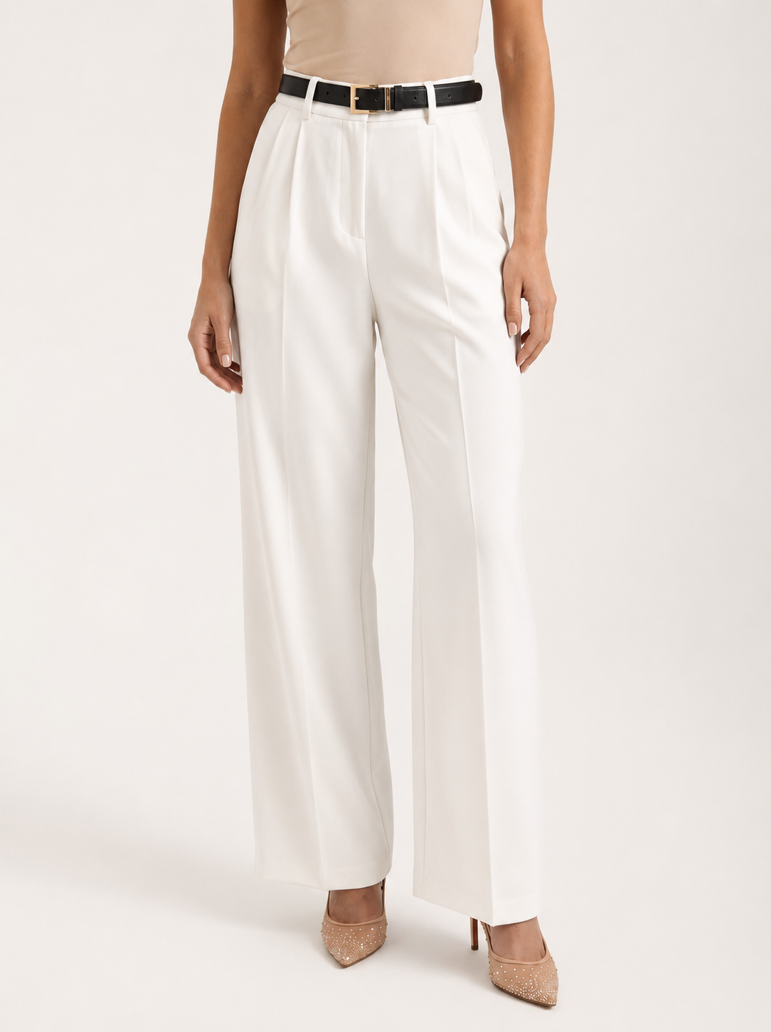 Pantalón Mujer Talle Alto | Pierna Ancha y Fit Relajado