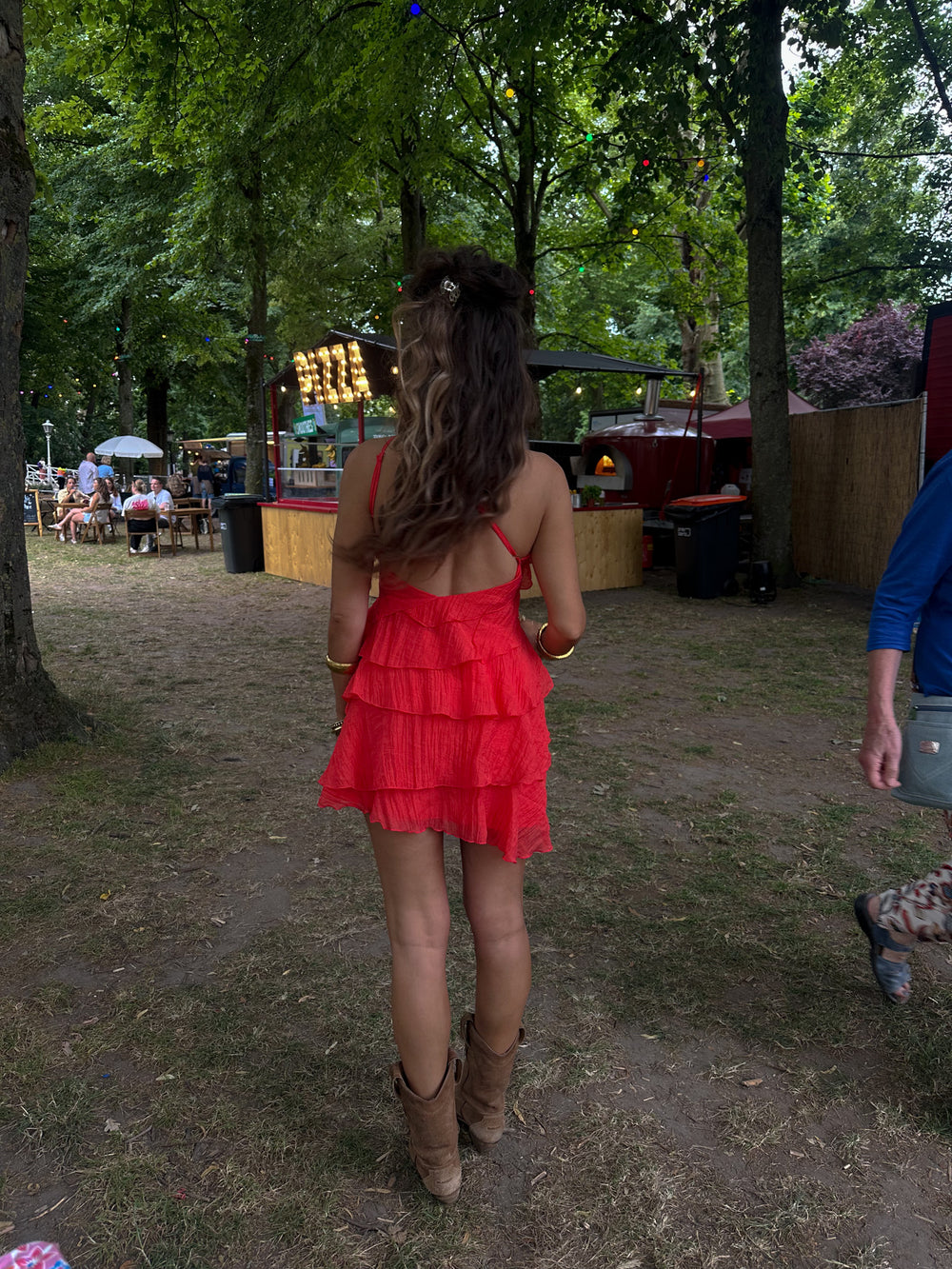 Vestido Mujer | Minivestido Asimétrico con Volantes y Tirante