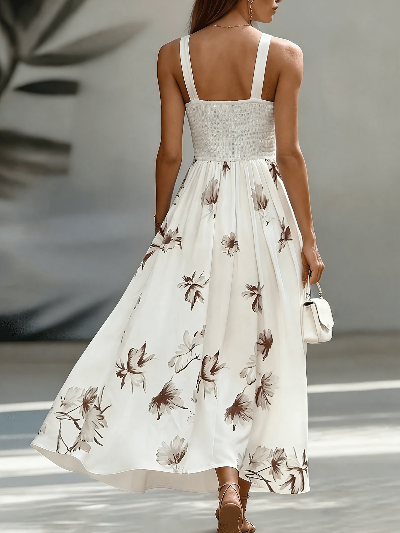 Vestido Mujer Maxi | Escote Trasero Abierto con Falda Acampanada