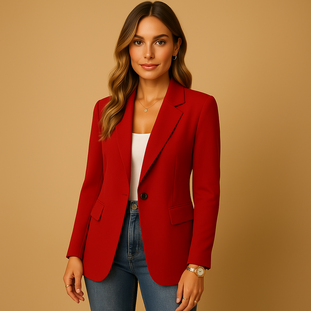 Blazer Mujer | corte entallado con solapa y botón frontal