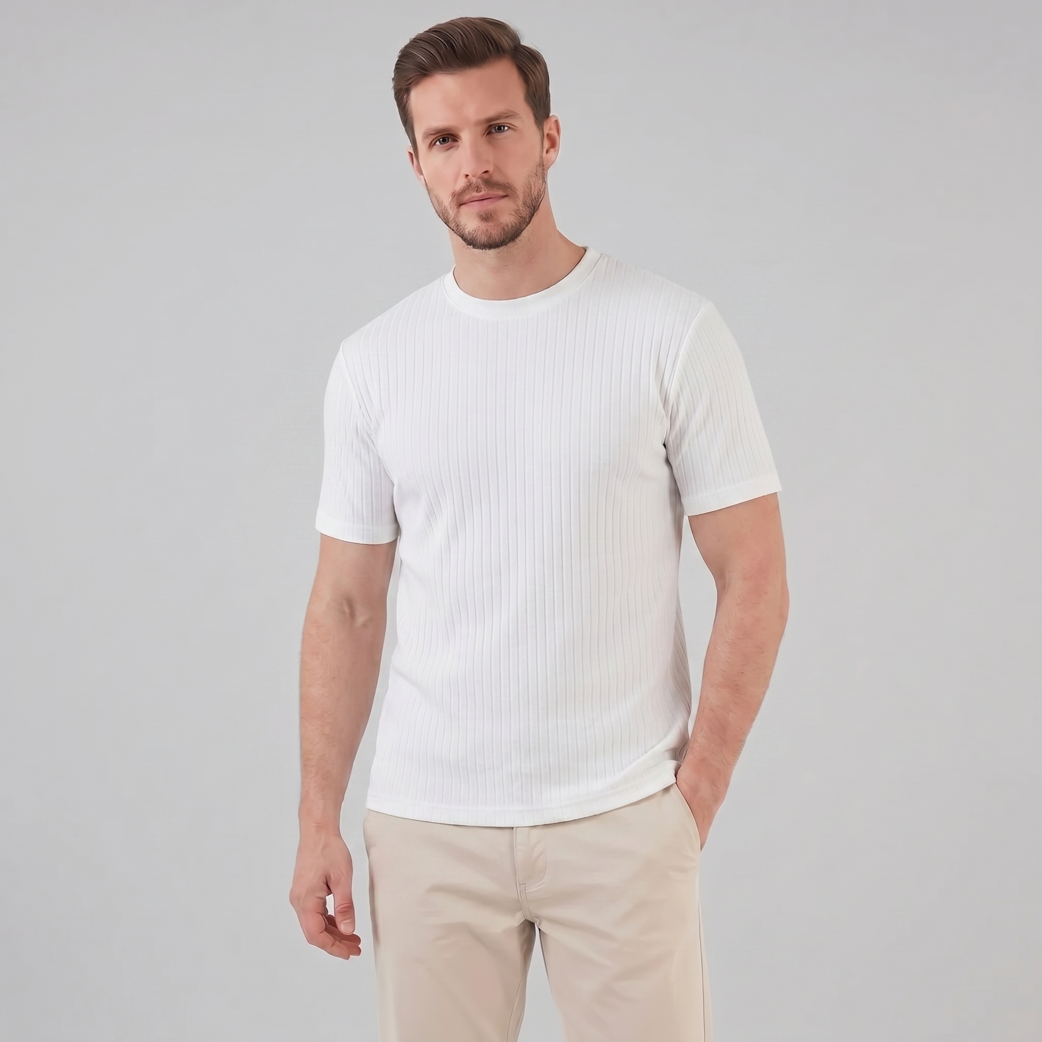 Camisa Hombre Henley | Corte Slim Manga Larga Casual
