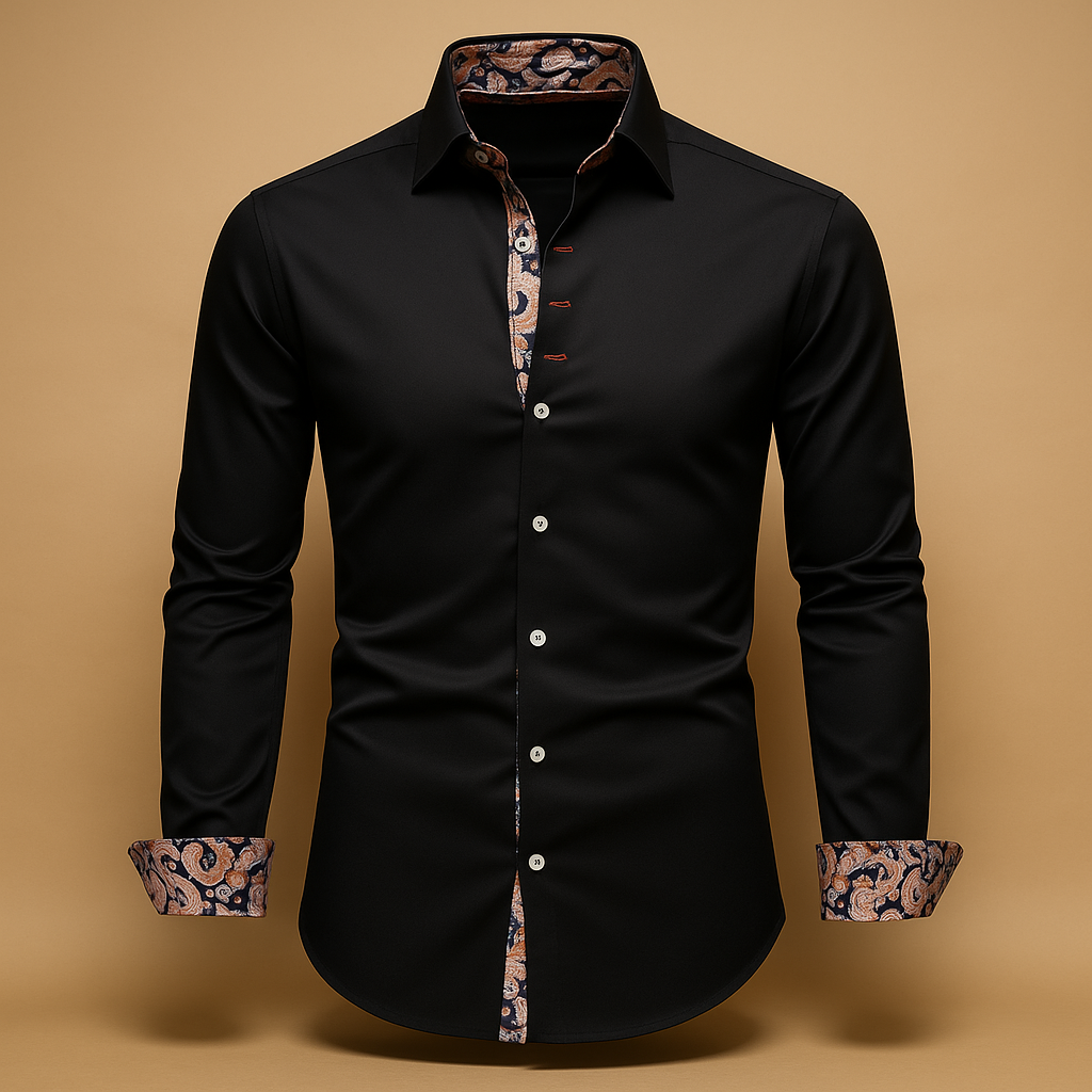 Camisa Hombre | manga larga con cuello y cierre frontal