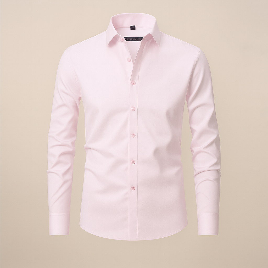Camisa Hombre | Corte Estructurado con Cuello de Punta Largo